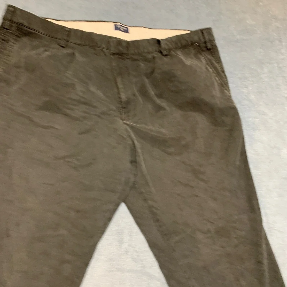 Dockers Pants Mens 46x30 Charcoal Gray Cotton Classic Fit Pleated Slash Pockets